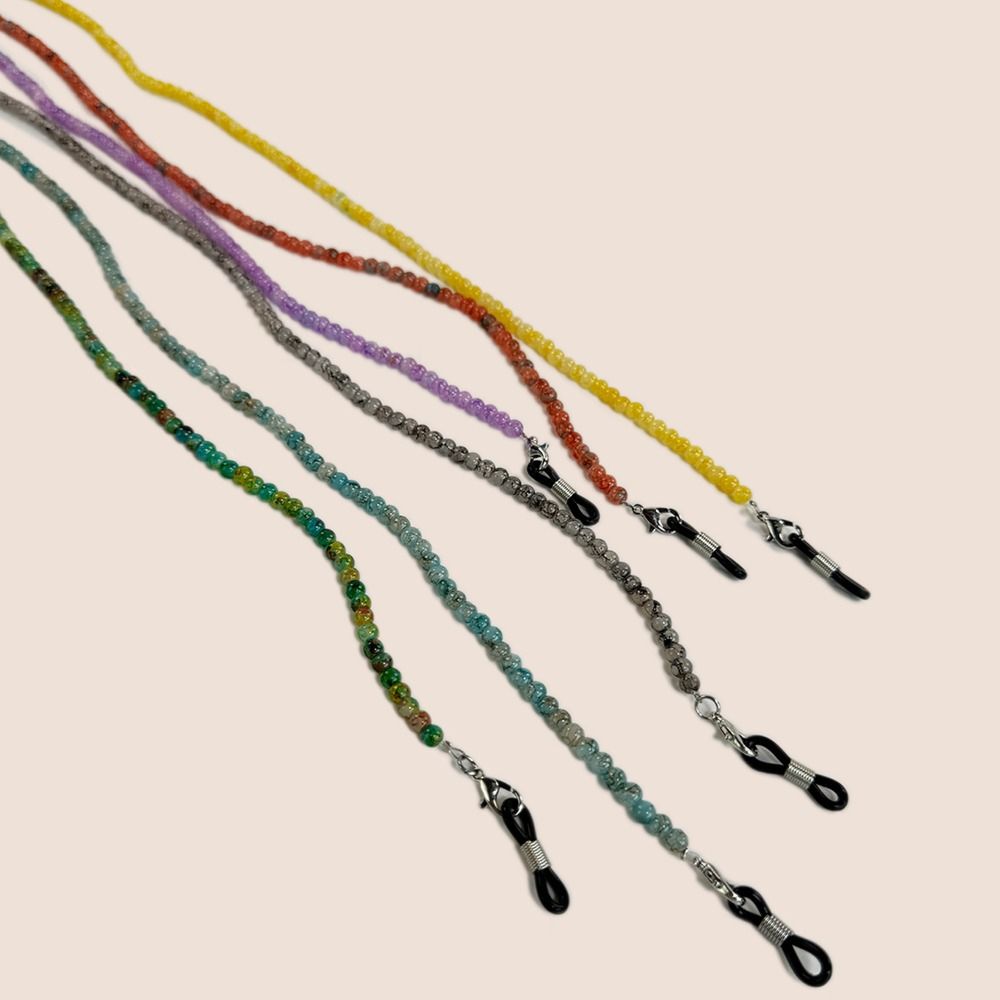 Mask Lanyard Adjustable - Lightweight Colored Glass Glasses Chain Vintage