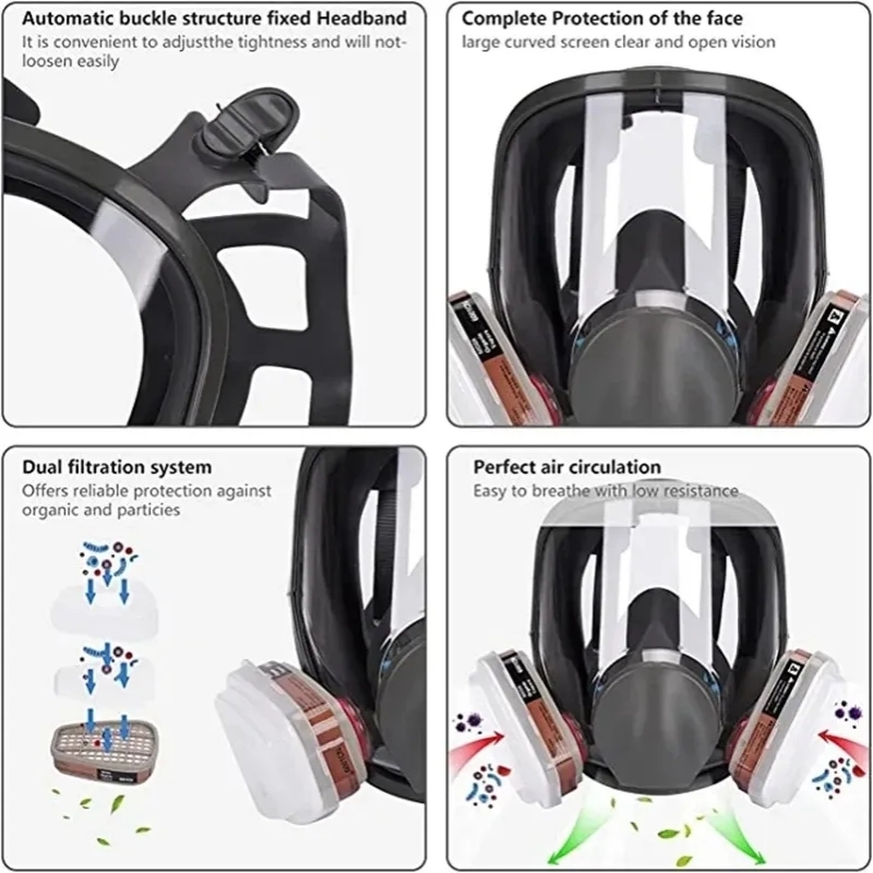 Large Size 6800 Gas Mask Full  - Kn95 Respirator Mask review and price